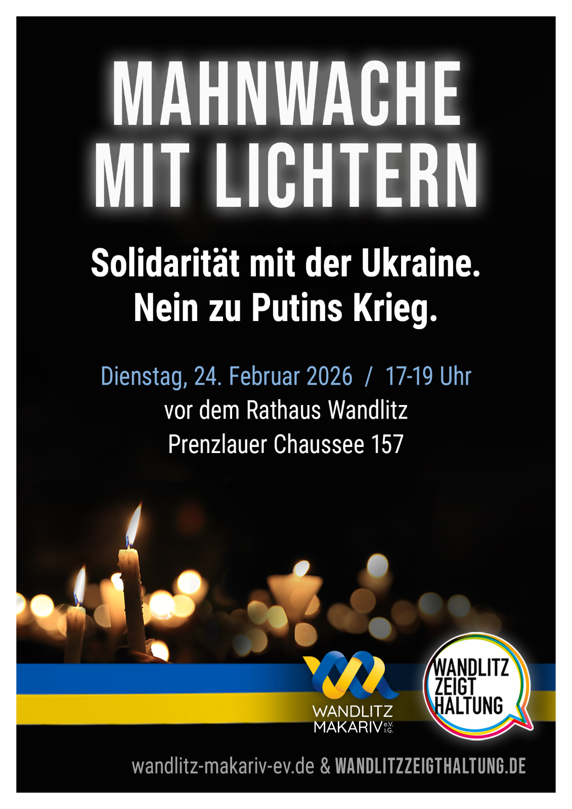 MAHNWACHE MIT LICHTERN