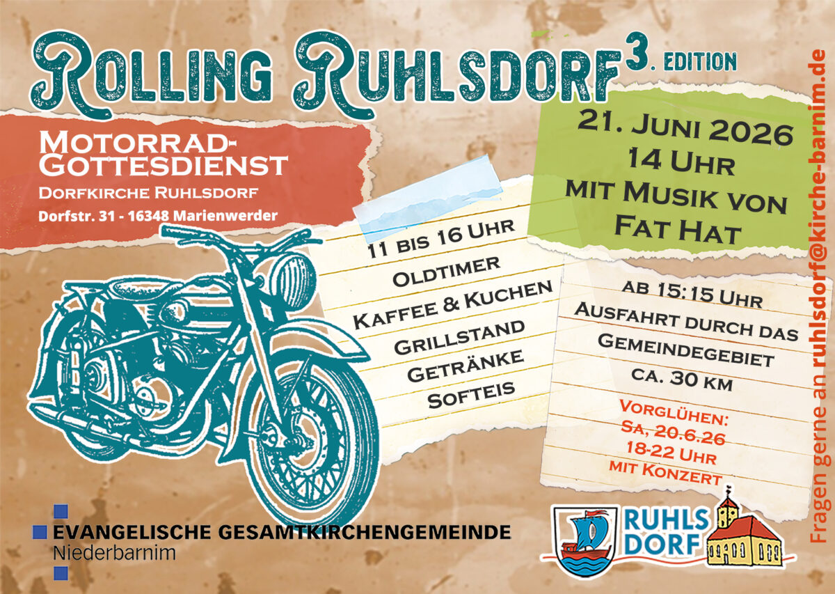 Rolling Ruhlsdorf – 3. Edition: Der Motorrad-Gottesdienst