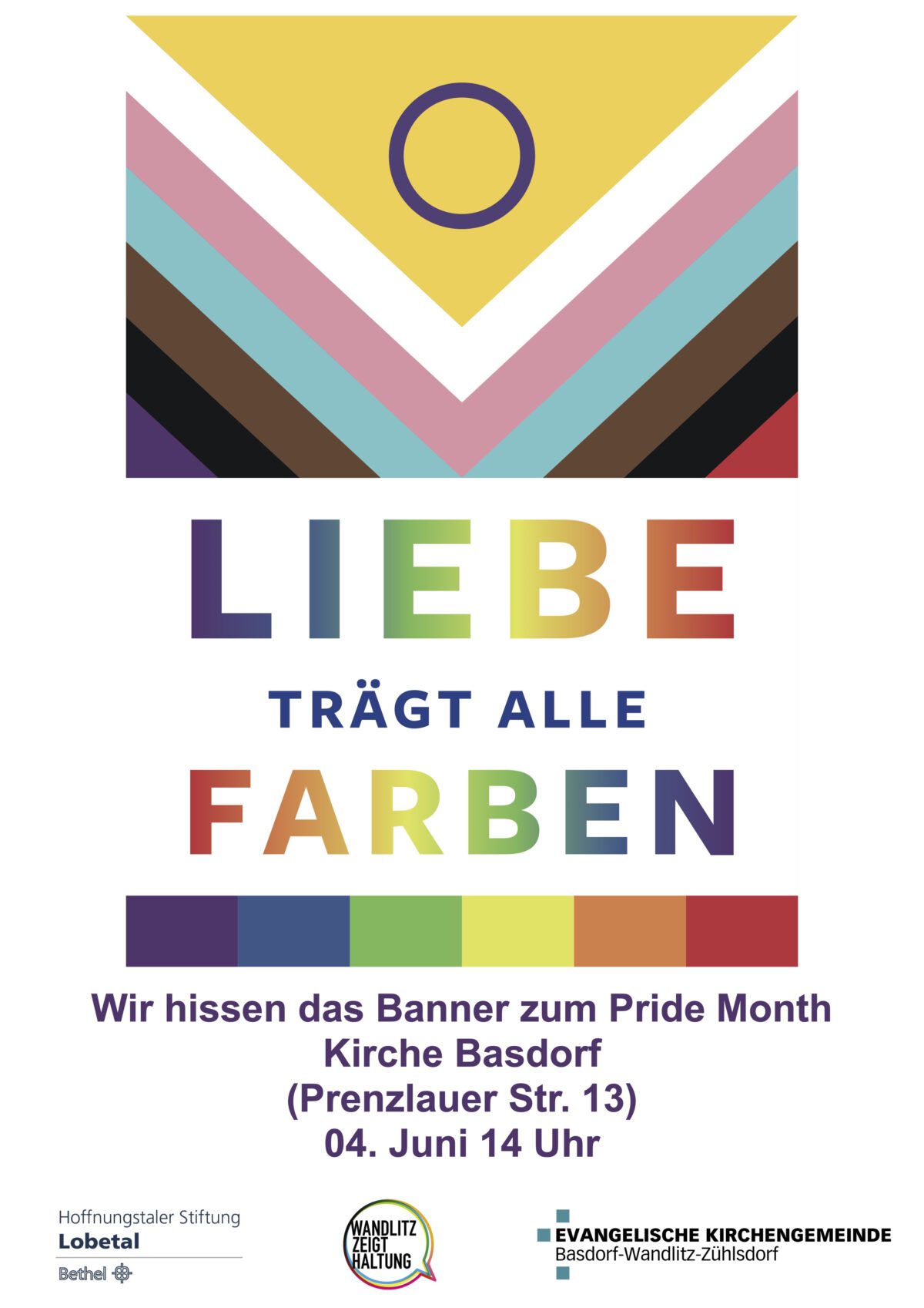 Liebe trägt alle Farben: Bannerhissung am Kirchturm zum Pride Month